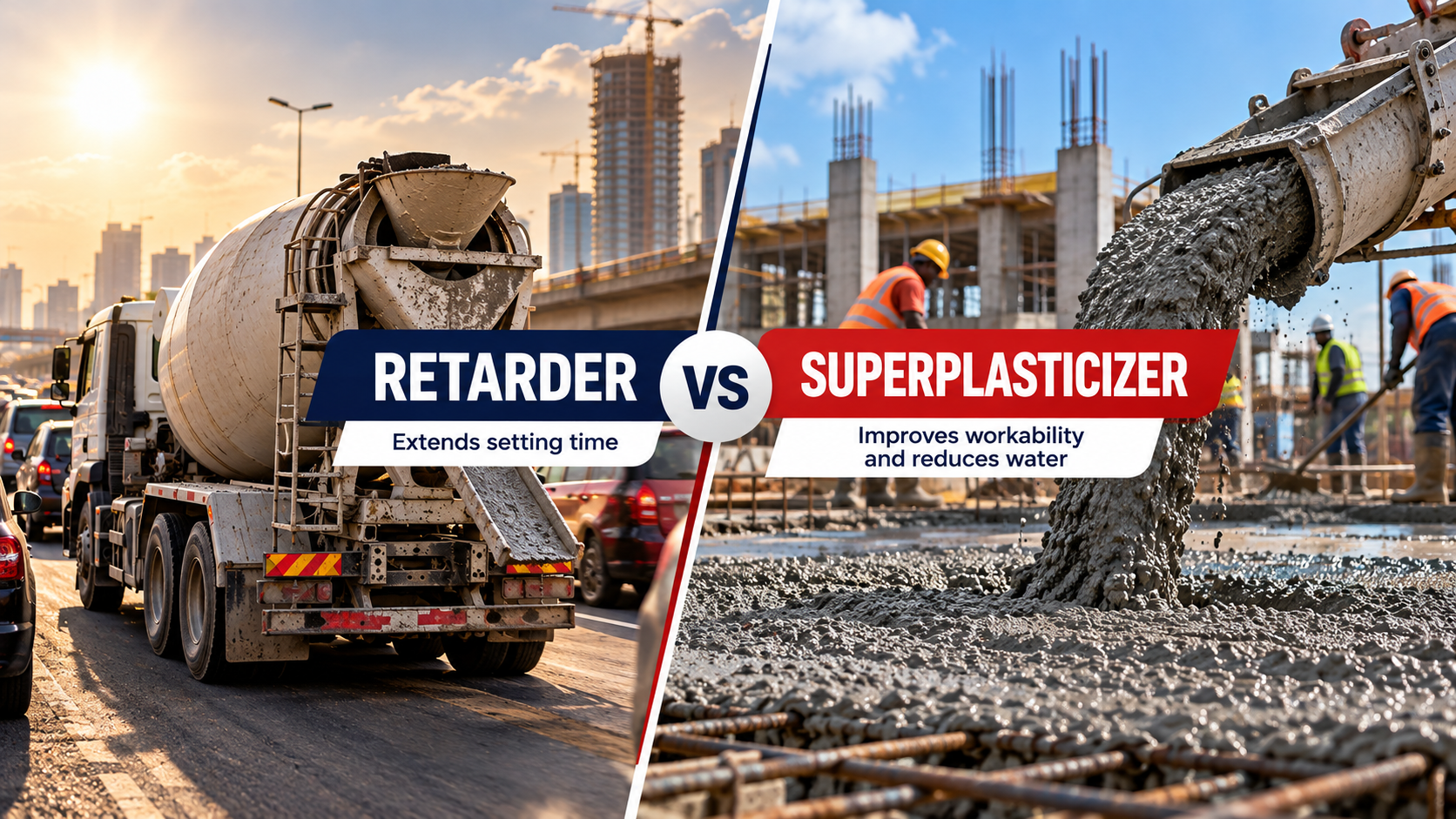 Retarder vs Superplasticizer